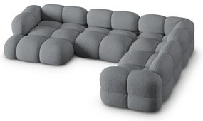 Сив ъглов диван (десен ъгъл/U форма) Loretto – Cosmopolitan Design