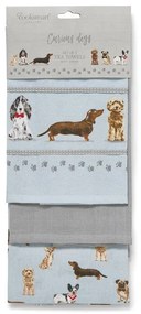 Памучни кърпи за съдове в комплект 3 бр. 45x65 cm Curious Dogs – Cooksmart ®