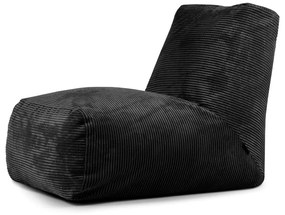 Черен пуф от рипсено кадифе Tube – SLOWDOWN