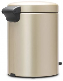Кош за боклук с педал Brabantia NewIcon 1003198, 5 л, Плавно затваряне, Противоплъзгаща основа, Златен металик