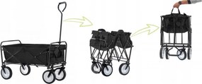 Сгъваема транспортна количка в черно