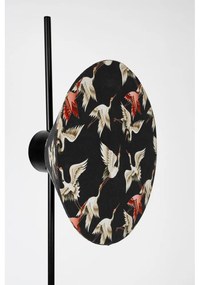 Черна подова лампа с текстилен абажур (височина 158 cm) Jaylee – White Label