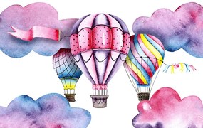 Самозалепващ тапет – Акварелни балони