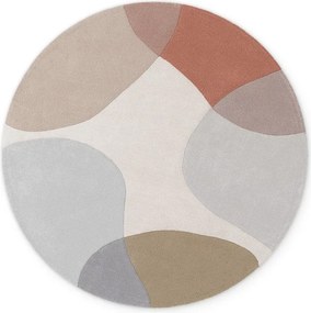 Бежов ръчно изработен вълнен кръгъл килим ø 200 cm Hackney Clarissa – Ted Baker