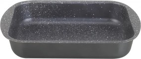 Тава за печене Oliver Voltz OV51222N25S, 25 см, Мраморно покритие, Правоъгълна, Черен