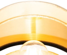 Модерна настолна лампа черна със злато - Elif