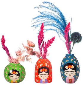 Керамични вази в комплект от 3 бр. (височина 8 cm) Floral Frida – Sass &amp; Belle