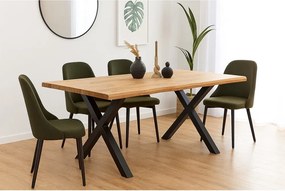 Трапезна маса от декор от дъб 90x160 cm Kora – Bonami Essentials