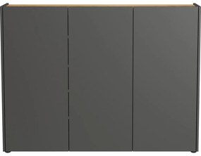 Антрацитна стойка за обувки от декор от дъб 138x105x25 cm Libbiano – Germania