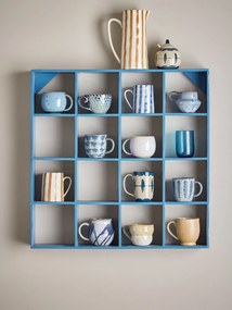 Син на няколко нива стенен рафт от рециклирано дърво 70 cm Bekka – Bloomingville