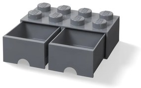 Детска тъмносива кутия за съхранение с 2 чекмеджета - LEGO®