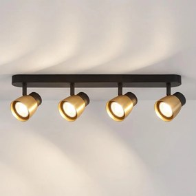 Brilagi - точково осветително тяло NUGGET 4xGU10/30W/230V черно/златно