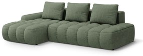 Зелен сгъваем/с място за съхранение ъглов диван (ляв ъгъл) Linz – Cosmopolitan Design