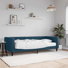 3196666 vidaXL Канапе с матрак, синьо, 90x200 см, кадифе