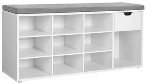 Obuvnica VOREN бяла/сива