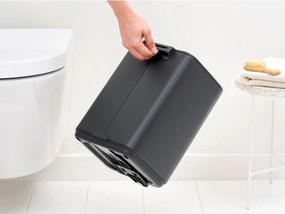 Тъмносиво стоманено кошче за боклук с педал 7 l Bo – Brabantia