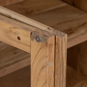 Витрина от масивна акация в естествен цвят 180x80x40 cm Creel – Ixia