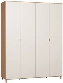 Гардероб Simple 4-врата-Natural - White