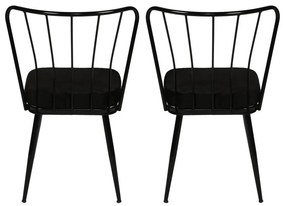 Черни метални трапезни столове в комплект от 2 броя Yildiz - Kalune Design