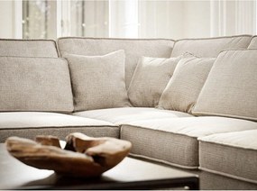 Кремав шенилов ъглов диван (ляв ъгъл/L форма) Kirou – Maison de Rêve