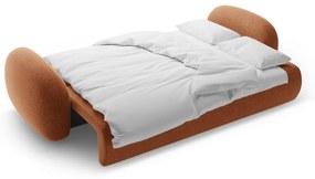 Шенилов сгъваем/с място за съхранение диван в тухлен цвят 262 cm Tonale – Cosmopolitan Design