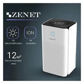 Мощен влагоуловител Zenet ZET-203, 40 м2, 2 л, Чист и свеж въздух у дома, Бял