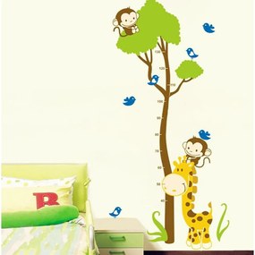 Детски стикер - лента за врата или стена 40x150 cm Tree and Monkey – Ambiance
