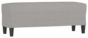 349407 vidaXL Пейка, светлосива, 100x35x41 см, плат