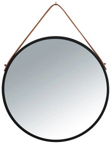 Черно огледало за окачване, ø 40 cm Borrone - Wenko