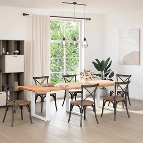 4013205 vidaXL Крака за трапезна маса, U-образни, 3 бр., бели, 80x(72-73) см, стомана