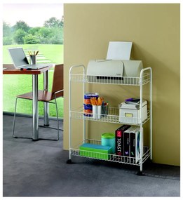 Триетажна подвижна стойка за баня Пране, 31 x 84 cm - Metaltex