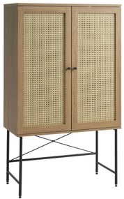 Шкафче от декор от дъб в естествен цвят 80x135 cm Pensacola – Unique Furniture