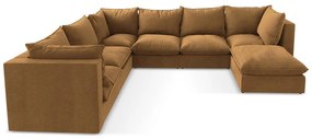 Теракотен ъглов диван (ляв ъгъл/U форма) Manao – Makamii