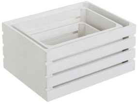 Бели кутии за съхранение в комплект от 3 бр. 31x23x15 cm – Casa Selección