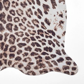 Кафяво-бежов килим 155x130 cm Faux Leopard - Think Rugs