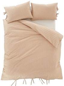 Двойно спално бельо теракотено 200x200 cm Zanzibar Stripe – Pineapple Elephant