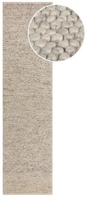 Светлосива ръчно изработена пътека със смес от вълна 60x230 cm Minerals – Flair Rugs