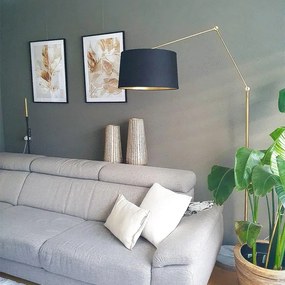 Модерна подова лампа златиста регулируема - Editor