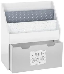 Детска библиотека atmosphera Bazar, MDF, 70 cm - Сив
