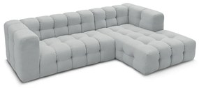 Светлосив ъглов диван (десен ъгъл) Cloud – Bobochic Paris