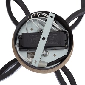 Плафон дърво вкл. LED 3-степенно димиране 4-лампи - Navara