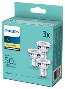 К-кт 3 бр. LED крушки Philips GU10/4,6W/230V 2700K