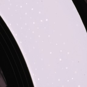 Вентилатор за таван черен със звезден ефект 47 см вкл. LED димируем с дистанционно управление - Emily