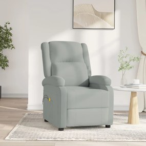3098404 vidaXL Електрически масажен стол, светлосив, кадифе