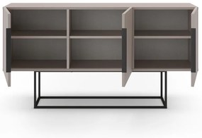 Нисък скрин в сиво-бежово 150x80 cm Titan - Marckeric