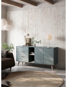 Скрин сиво-зелен 165x80x40 cm Pisco – Marckeric