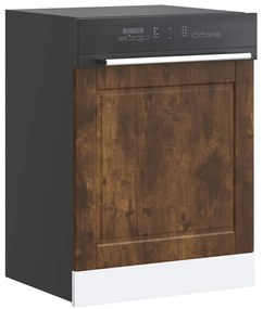 854142 vidaXL Панел за съдомиялна машина, Porto, опушен дъб, инженерно дърво