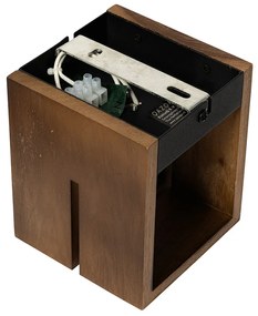 Рустикална стенна лампа орехово дърво 9,7 - Transfer Groove