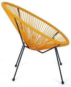 Жълт градински стол метален/пластмасов Avocado Comfort – Bonami Selection