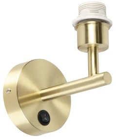 Модерна стенна лампа златиста 1-светлина с превключвател - Combi